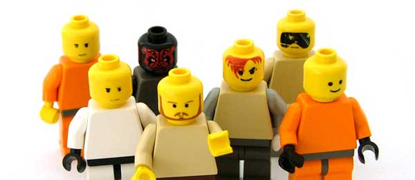 A group of people, illustrated with Lego figures
