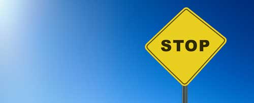 A stop sign representing risk