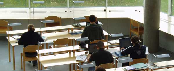 Students studying together
